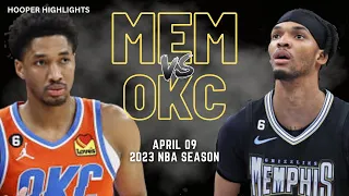 Memphis Grizzlies vs Oklahoma City Thunder Full Game Highlights | Apr 9 | 2023 NBA Season