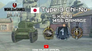 Type 3 Chi-Nu | 5 Kills and 1456 Damage | Replay | World of Tanks Blitz