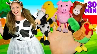 Farm Animals Finger Family and more Animals Songs | Finger Family Collection - Learn Animals Sounds