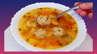 Суп с фрикадельками и макаронами