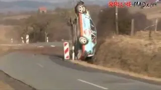 Mitsubishi Lancer Rally big crash