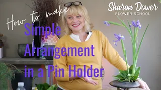 How to make a simple flower arrangement in a Pin Holder, Kenzan, Floral Frog