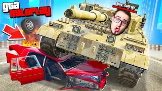 МОЩНЫЙ ТАНК vs 1.000 ИГРОКОВ! ЭТО ПОЛНОЕ БЕЗУМИЕ! (GTA 5 RP)