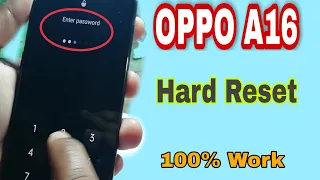 OPPO A16 (CPH2269) Hard Reset | Oppo a16 pattern, password, pin unlock | OPPO A16 Factory Reset New