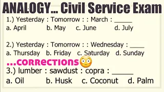 ANALOGY | Civil Service Exam sample question [lumabas na dati] Husk is BUNOT part2