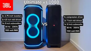 JBL Partybox Ultimate VS JBL Partybox 1000 - Sound, lights and specs comparison