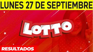 Resultados del Lotto del Lunes 27 de Septiembre del 2021