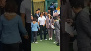 Roger Federer Hugs & Plays With A Mascot in Shanghai, China. #rogerfederer #funny #tennis #federer