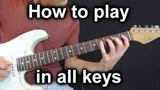 How to play all over the fretboard in all keys!