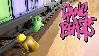 GANG BEASTS - Lets Catch a Train... [Melee] - Xbox One Gameplay, Walkthrough