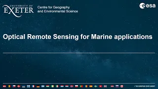 Part 3/3: Optical Remote Sensing for Marine applications - Dr. Bob Brewin (theory)