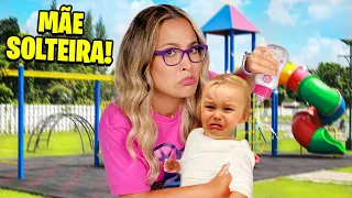 VIREI MÃE SOLTEIRA DE UM BEBÊ POR 24 HORAS! - MUITO DIFÍCIL!