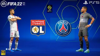 FIFA 22 - Olympique Lyonnais vs PSG | Ligue 1 Uber Eats 22/23 PS5 [4K]