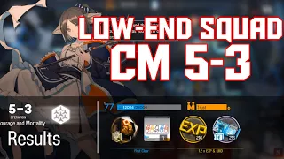 【明日方舟/Arknights】[5-3 Challenge Mode] - Low End Squad - Arknights Strategy