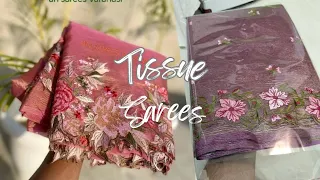 Banarasi Tissue Saree | Soft Trendy Bollywood Sarees | Delivery 🚚 Free