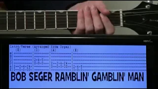 Bob Seger Ramblin' Gambling Man Guitar Chords Lesson & Tab Tutorial