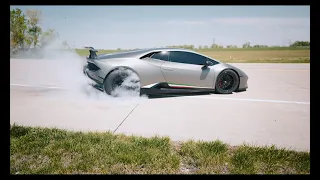 Burn out and Highway Run in a Twin turbo Lamborghini Huracan Performante 2500hp plus capable