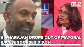 Thiru Vignarajah drops out of mayoral race and backs Sheila Dixon