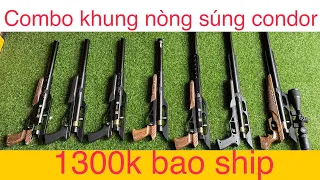 COMBO KHUNG NÒNG PCP GIÁ 1300K BAO SHIP | BÁN CHO ANH EM CHƯA CÓ ĐIỀU KIỆN | SÚNG PCP CONDOR GIÁ RẺ