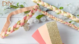 Вместо цветов - Косичка из фоамирана😍 Повязка на голову Своими руками Diy craft Eva foam sheets