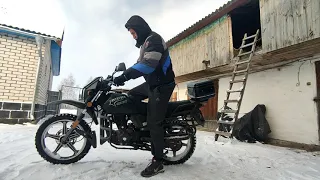 Запуск двигателя китайского мотоцикла в - 25 морозу SHINERAY INTRUDER 200 Shineray forester 150