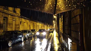 Walking in the Rain Walk in Bordeaux 4K France (Binaural Rain Sounds) Rain Ambience /September 2020