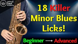 18 Killer Minor Blues Licks! For Beginner, Intermediates + Advanced #69