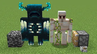 all armor combined = ???herobrine + notch + wither = ???warden + iron golem = ???