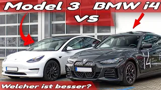 BMW i4 eDrive 40 vs Tesla Model 3 Performance 2021 | Vergleich | Vor-und Nachteile