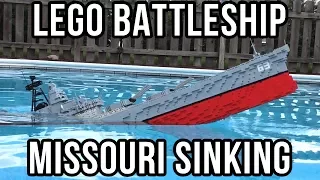 LEGO Battleship Missouri 【Sinking Stern First】