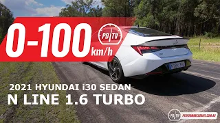 2021 Hyundai i30 Sedan N Line 0-100km/h & engine sound