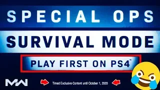 Spec Ops Survival Mode is a 1 YEAR EXCLUSIVE ON PS4... (Modern Warfare News)