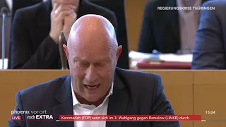 Rede von Thomas L. Kemmerich (FDP) nach der Wahl zum Ministerpräsidenten