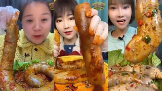 ASMR  Chinese Eating Blood Sausage  Chinese Mukbang #023