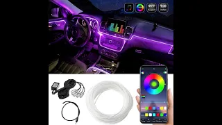 How To Install Car RGB LED Strips Ambient Light APP Control for Car Interior Atmosphere Light 5M