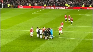 THREE RED CARDS FOR FULHAM!Massive Fight Erupts at Old Trafford | MANCHESTER UNITED VS FULHAM 3-1