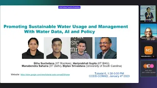 Tutorial - Promoting sustainable water usage and management with water data, AI and policy