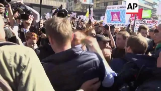 Russian opposition activist Navalny at protest