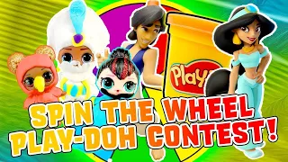 LOL Surprise Dolls Aladdin Spin the Wheel Play-Doh Game! With Prince Aladdin | LOL Dolls Families