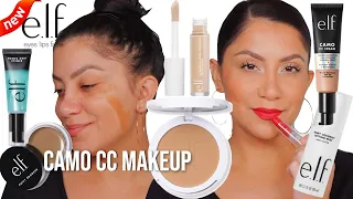 FULL FACE OF ELF CAMO MAKEUP LINE + ALL DAY WEAR TEST *oily skin* | MagdalineJanet