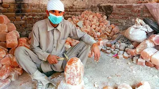 Salt Lamp Making Process || Pink Salt Lamp || Himalayan