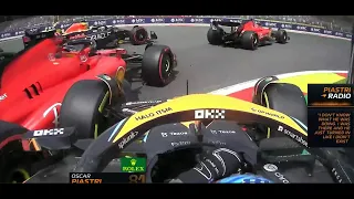 OSCAR PIASTRI RACE START CRASH