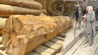 BIG Wood Cutting: Witness the Power and Precision of Sawmill Machinery