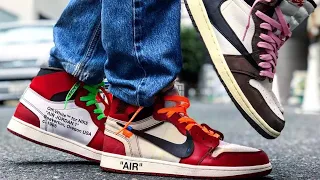 OFF WHITE AIR JORDAN RETRO 1 CHICAGO REPS 🔥| HiFoot.RU Review