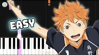 [full] Haikyuu! OP - "Imagination" - EASY Piano Tutorial & Sheet Music