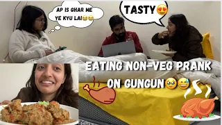 Eating Non-veg prank on gungun🥲😅😅🤣❤️||Yashasvi Rajpoot||