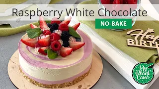 HOW TO MAKE Zebra Cake | Vegan Raspberry White Chocolate Cake Gluten-free and Healthy