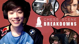 Grandmaster Reacts to Chess Moments In Movies ft. penguingm1