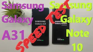 Samsung Galaxy A31 vs Samsung Galaxy Note10 - SPEED TEST + multitasking - Which is faster!?