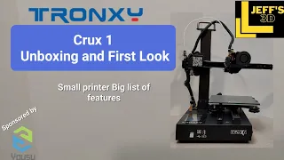 Tronxy Crux 1  First Look 3d printer for beginners tronxy